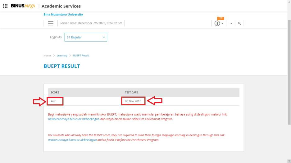 Bagaimana Cara Mengetahui Hasil Tes BUEPT (Binus University English ...