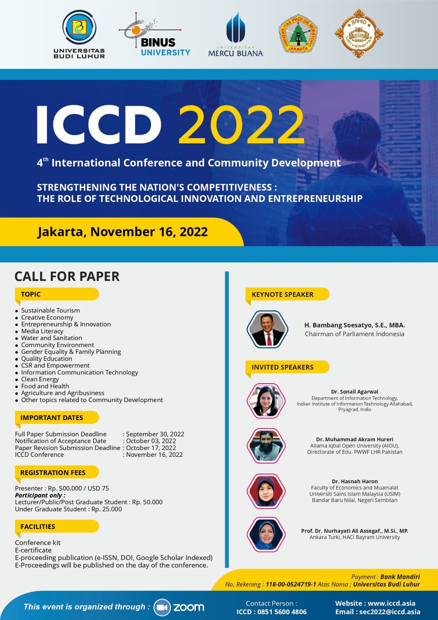 The 4th International Conference on Community Development (ICCD) 2022